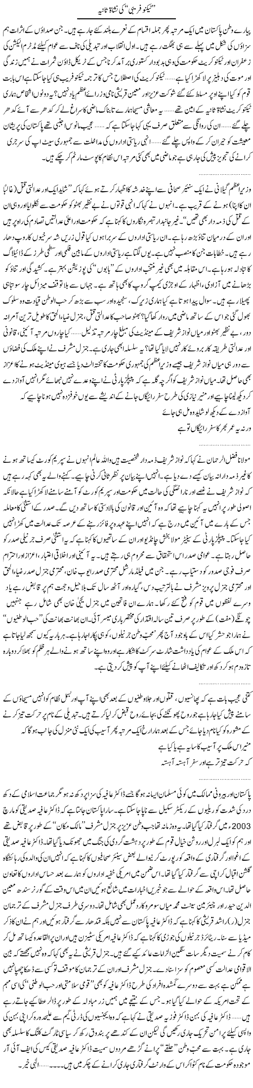 Column on different issues by Tahir-Sarwar-Mir