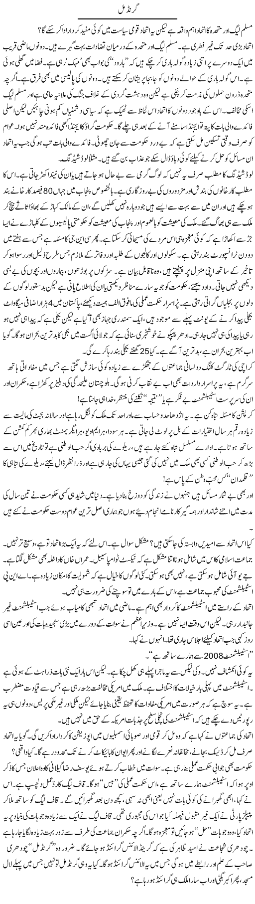 N League and MQM Express Column Abdullah Tariq 8 July 2011