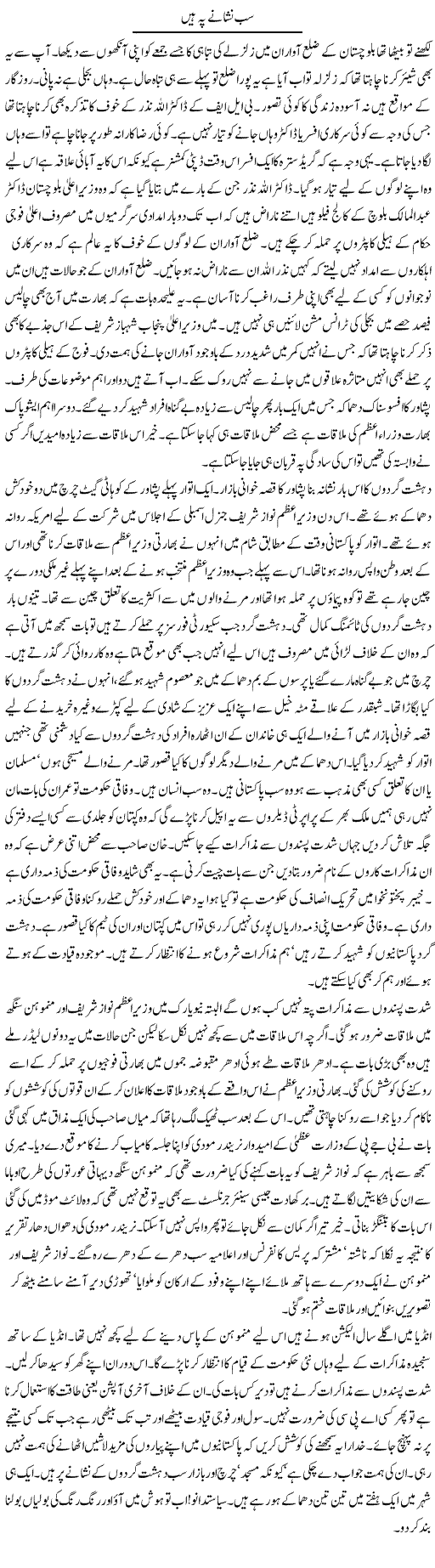 Sab Nishane Pe Hain | Ayaz Khan | Daily Urdu Columns