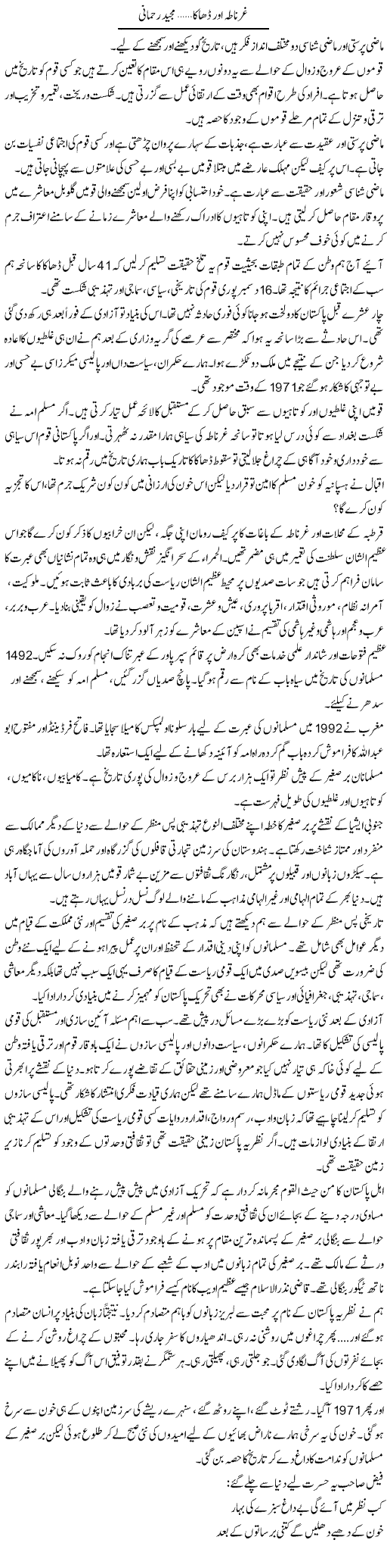 Gharnata Our Dhaka | Majeed Rehmani | Daily Urdu Columns