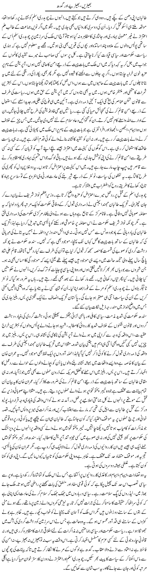 Bhirain Bhiriye Our Gidh | Talat Hussain | Daily Urdu Columns