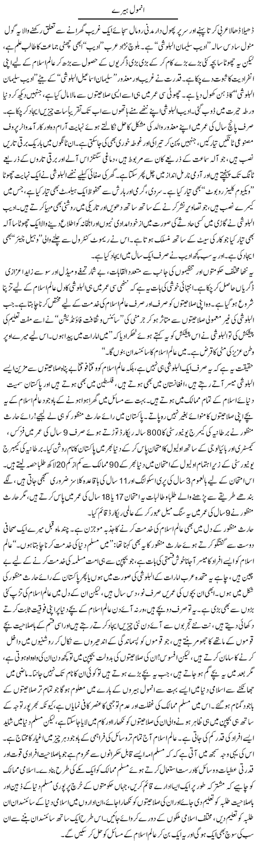 Anmol Heeray | Abid Mehmood Azaam | Daily Urdu Columns