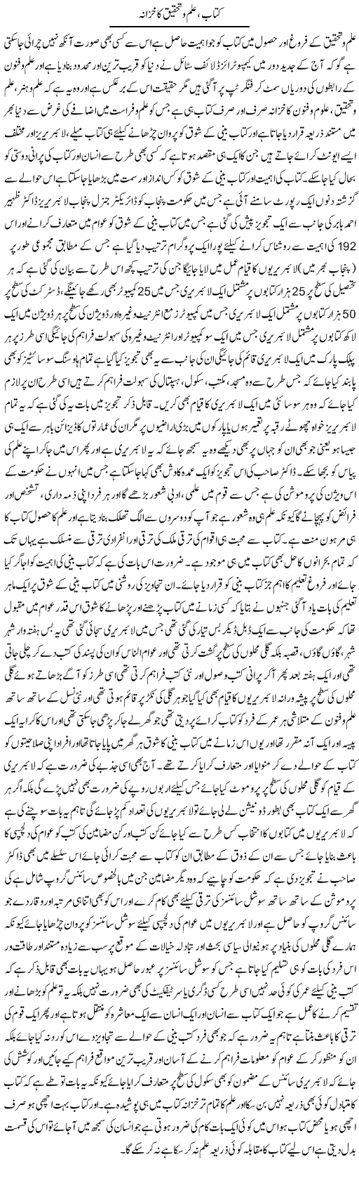 Kitaab Ilm O Tehqeeq Ka Khazana | Yousaf Abbasi | Daily Urdu Columns