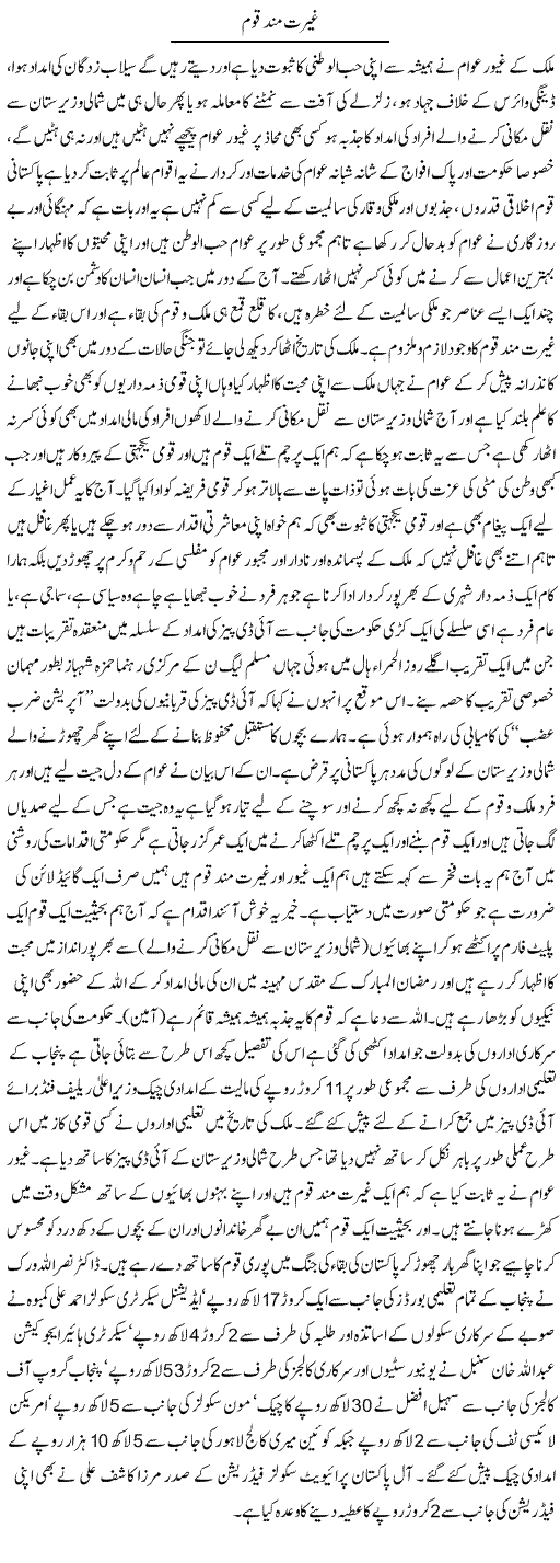 Ghairatmand Qoum | Yousaf Abbasi | Daily Urdu Columns