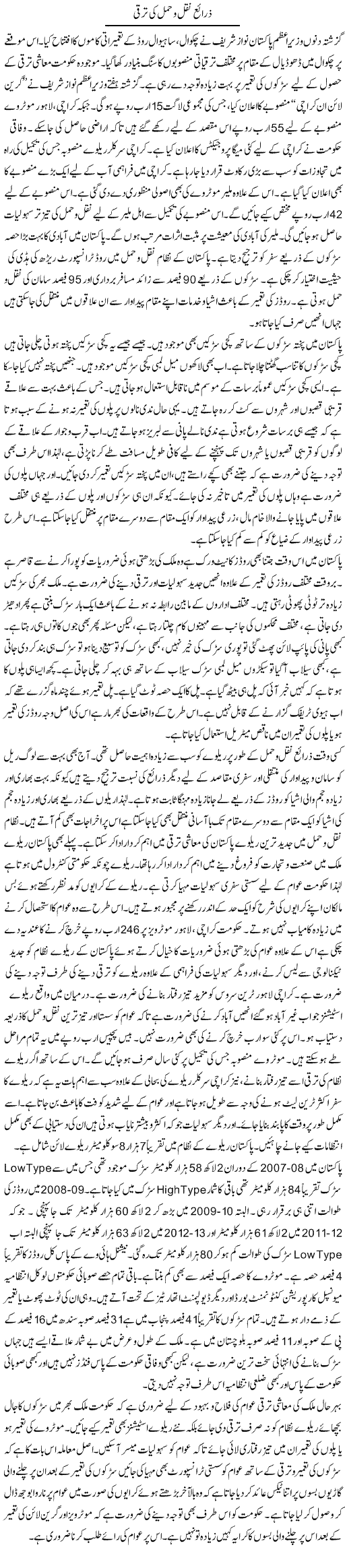 Zaraie Naqal O Hamal Ki Taraqi | M.I Khalil | Daily Urdu Columns