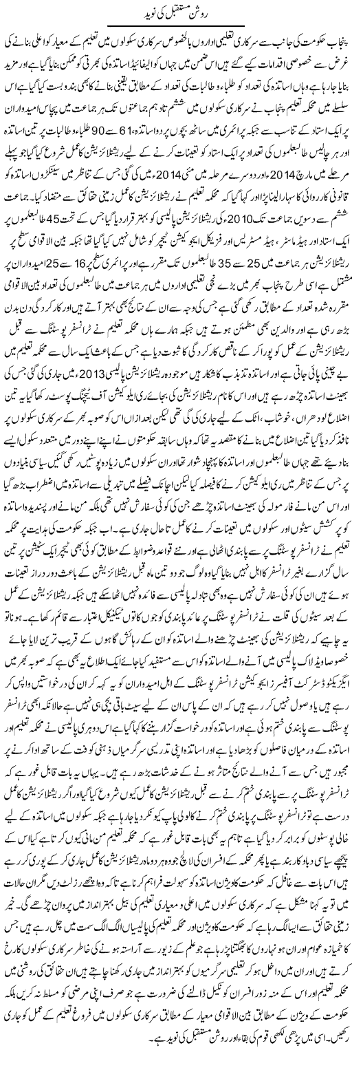 Roshan Mustaqbil Ki Naveed | Yousaf Abbasi | Daily Urdu Columns