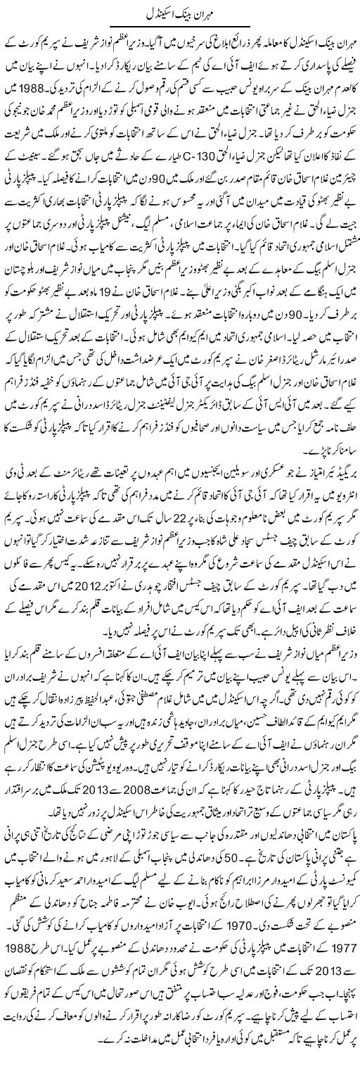 Mehran Bank Scandel | Tausif Ahmad Khan | Daily Urdu Columns
