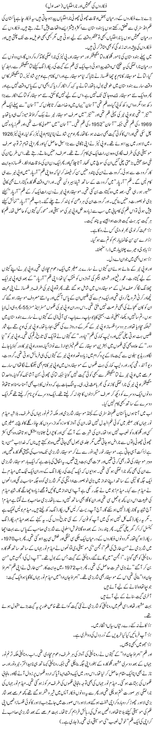 Fankaron Ki Muhabbaten Aur Narazgiyan (1) | Younus Hamdam | Daily Urdu Columns