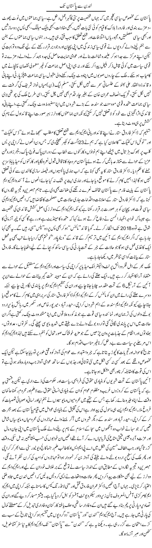 London se Pakistan tak | M.J Gohar | Daily Urdu Columns