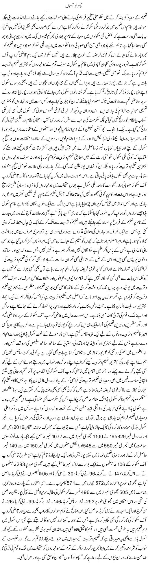 Choo Lo Asmaan | Yousaf Abbasi | Daily Urdu Columns