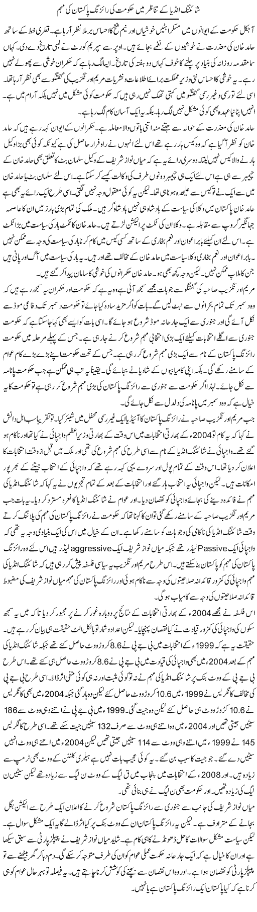 Shining India Ke Tanazur Main Rising Pakistan Ki Muhim | Muzamal Suharwardy | Daily Urdu Columns