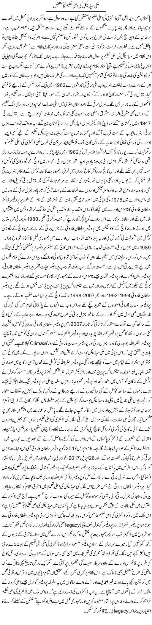 Mulki Medical Ki Aala Taleem Ka Mustaqbil | Dr. Afaan Qaiser | Daily Urdu Columns
