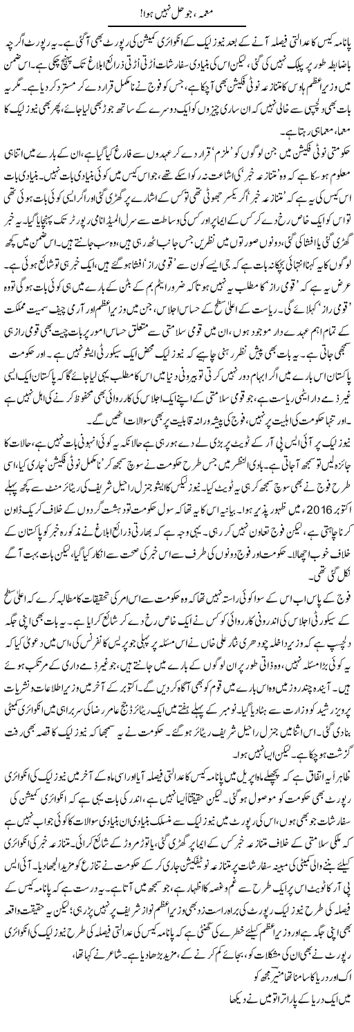 Moamma Jo Hal Nah Hua | Asghar Abdullah | Daily Urdu Columns