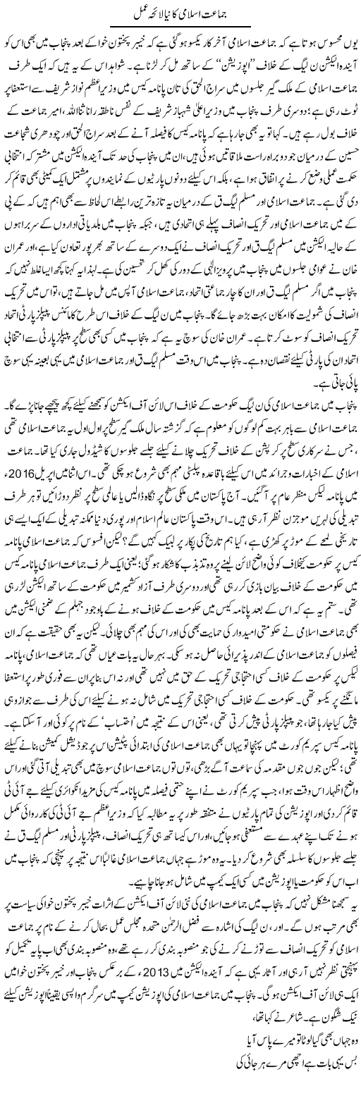 Jamaat Islami Ka Naya Laiha Amal | Asghar Abdullah | Daily Urdu Columns