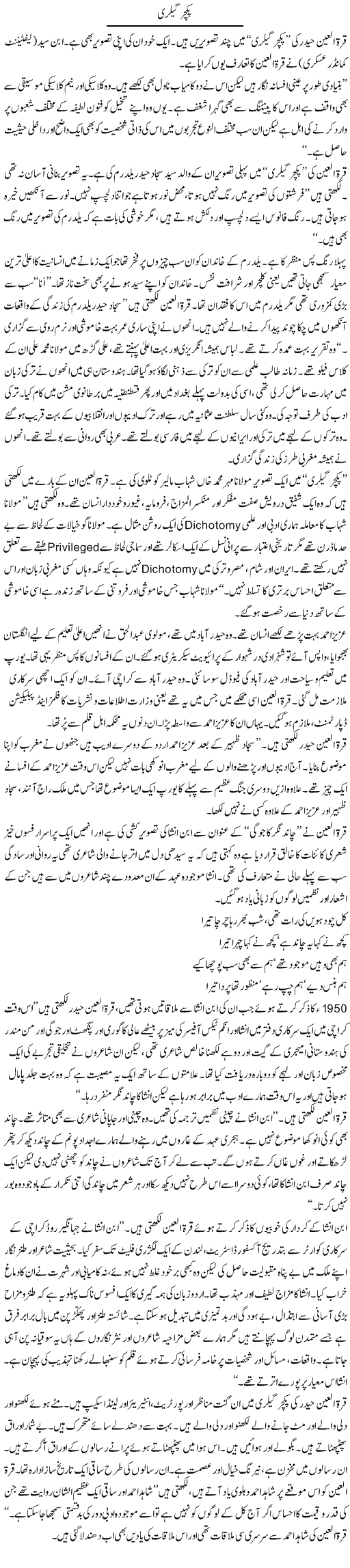 Picture Gallery | Rafi Ul Zaman Zubairi | Daily Urdu Columns