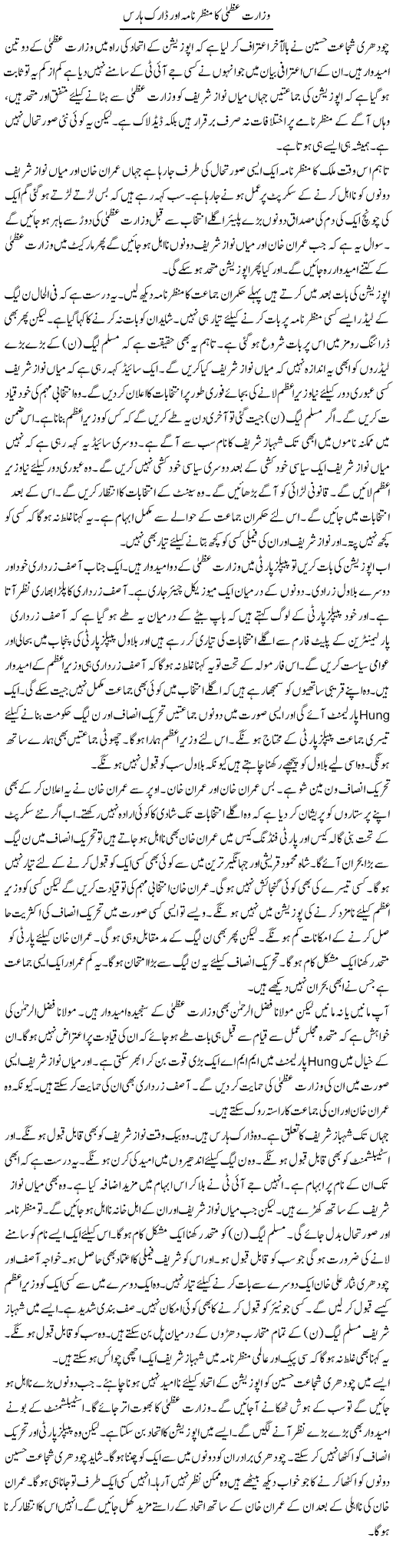 Wizarat Uzma Ka Manzar Nama Aur Dark House | Muzamal Suharwardy | Daily Urdu Columns