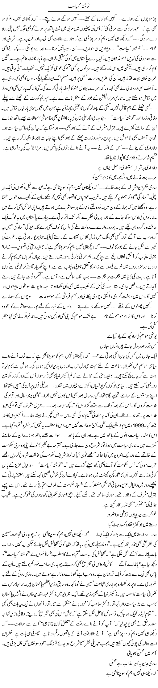 Navishta Siasat | Ejaz Hafeez Khan | Daily Urdu Columns