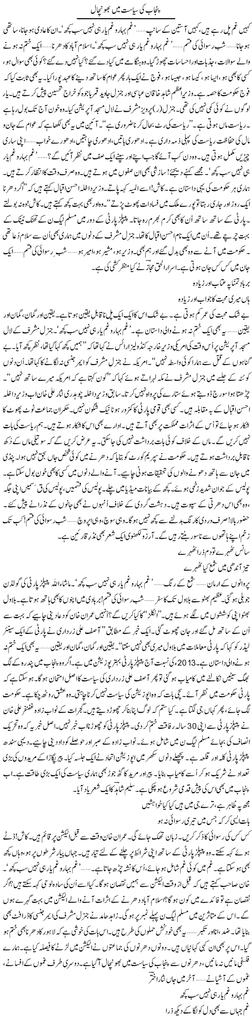 Punjab Ki Siasat Mein Bhonchal | Ejaz Hafeez Khan | Daily Urdu Columns