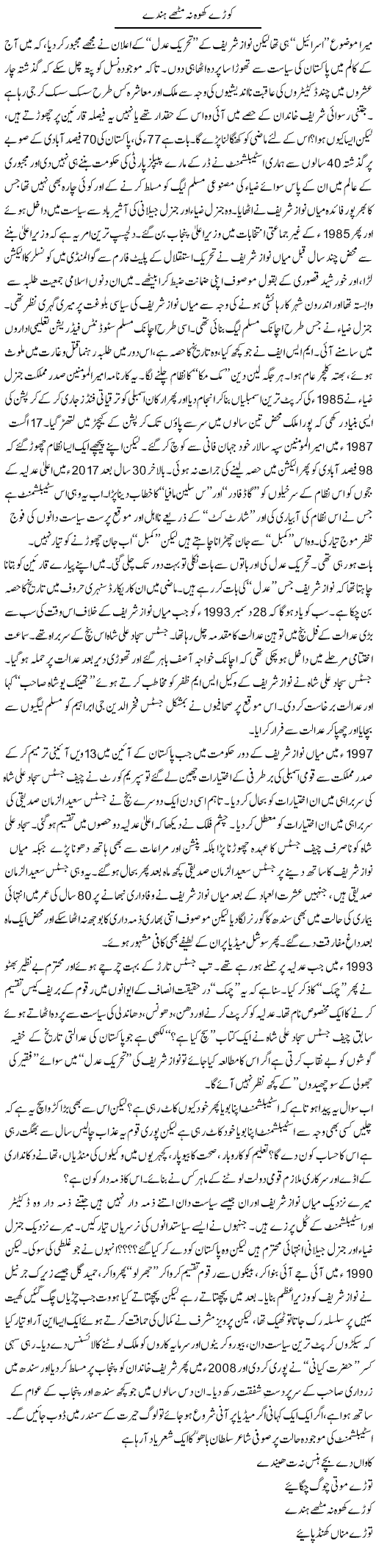 Kuray Khoh Na Mithy Hunday | Nadeem Chaudhry | Daily Urdu Columns