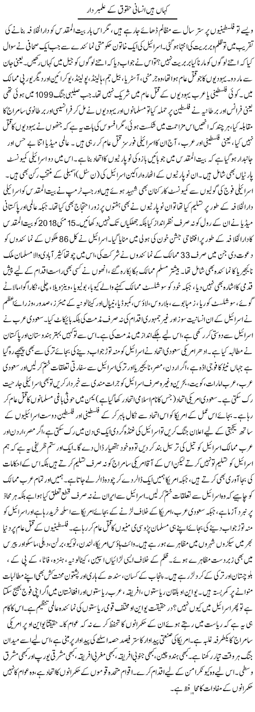 Kahan Hain Insani Haqooq Ke Alambardar | Zubair Rehman | Daily Urdu Columns