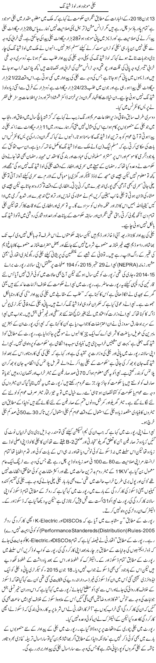 Bijli Mojood Aur Loadshedding | Jamil Marghuz | Daily Urdu Columns