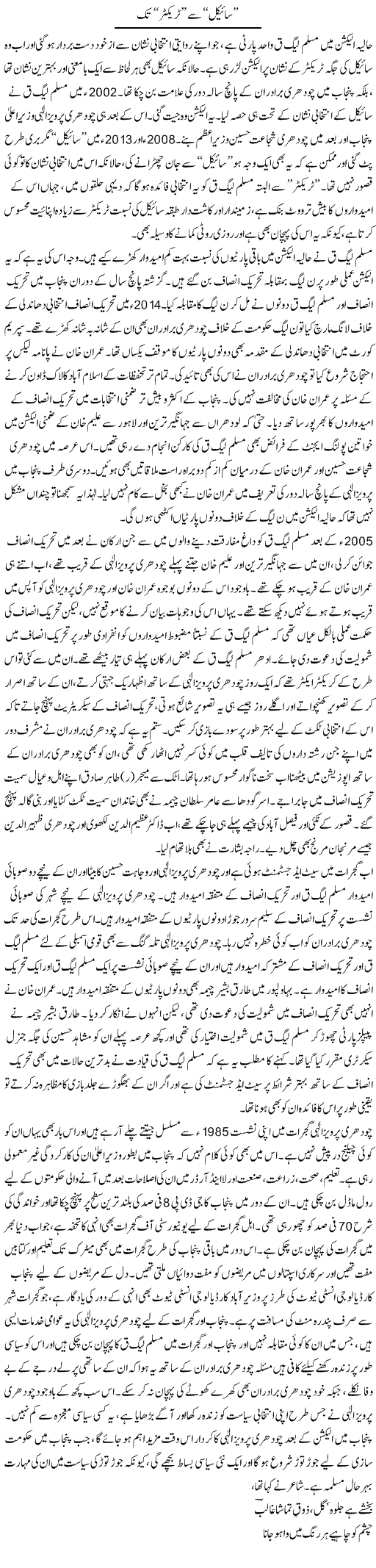 Cycle Se Traktor Tak | Asghar Abdullah | Daily Urdu Columns