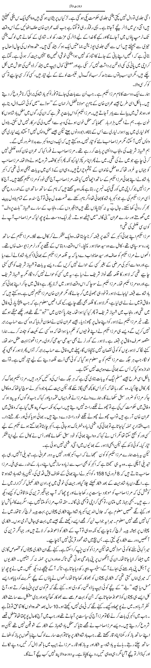 Doodh Wala | Anees Mansori | Daily Urdu Columns