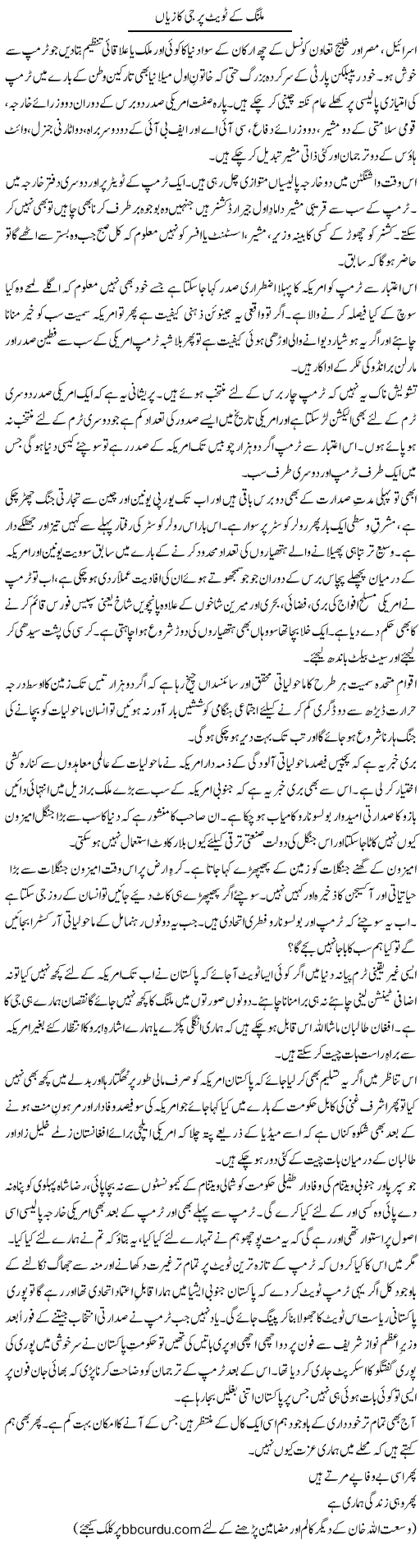 Malang Ke Tweet Par Jee Ka Zayan | Wusat Ullah Khan | Daily Urdu Columns