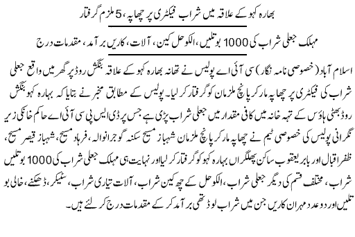 Pak Complaints-Zafar Iqbal | Islamabad | Sharab