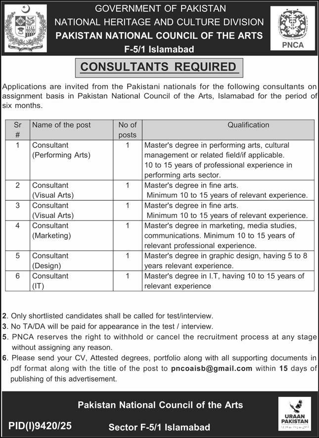 PNCA Govt Jobs 2026
