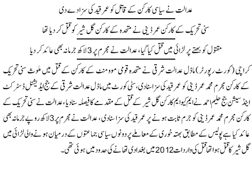 Pak Complaints-Muhammad Umar Daini | Karachi | Qatal