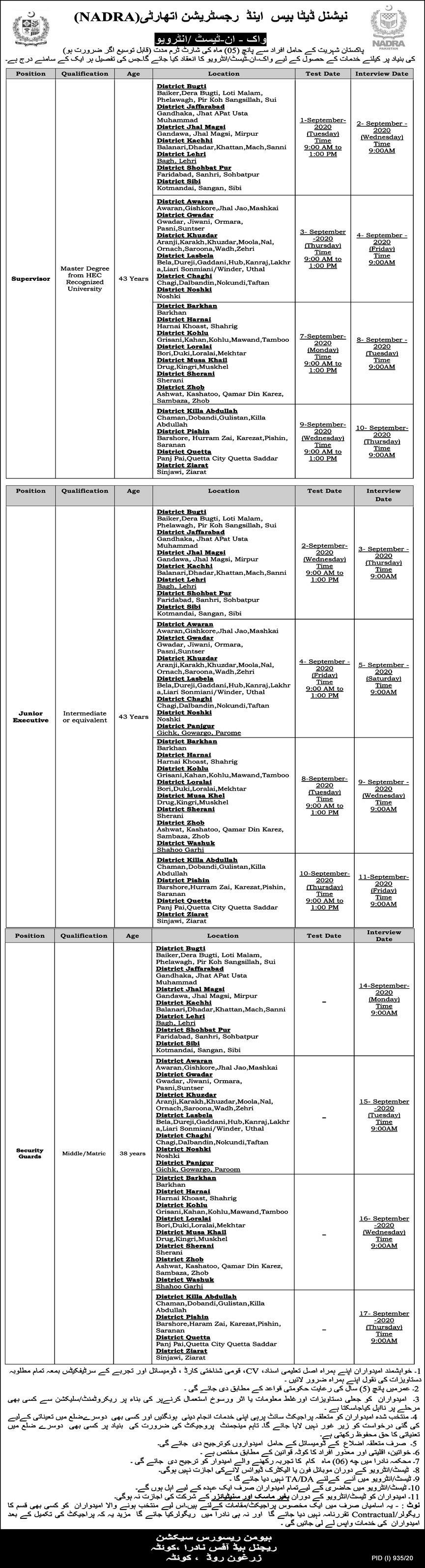 NADRA Jobs Balochistan 2020 – National Database and Registration Authority Jobs balochistan 2020 1 1107682959 1