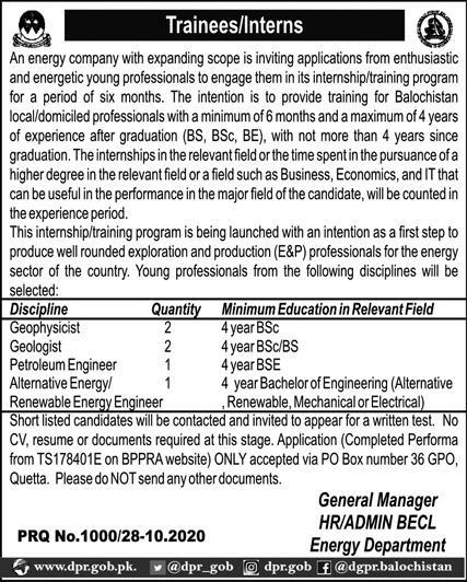 Energy department balochistan internship 2020 1 1107847144 1
