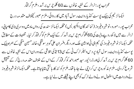 Pak Complaints-Syed Sabor Ahmed | Check Post Rasoolabad | Nowshero Feroz | Manshiyat